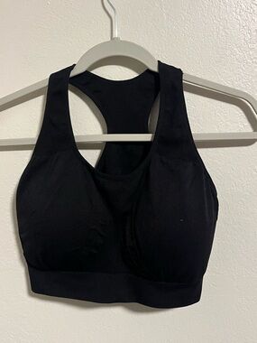 Truekind Racerback Black Sports Bra — Comfort Support-XL
